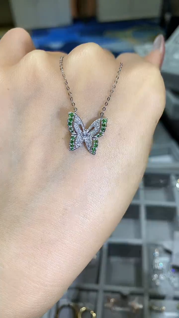 【闪购商品】钻石项链18K金镶嵌钻石项链