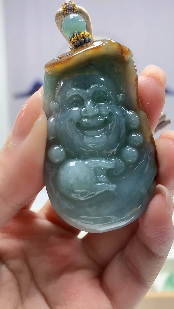 【闪购商品】定制翡翠未镶嵌5028ms-毛货挂件74