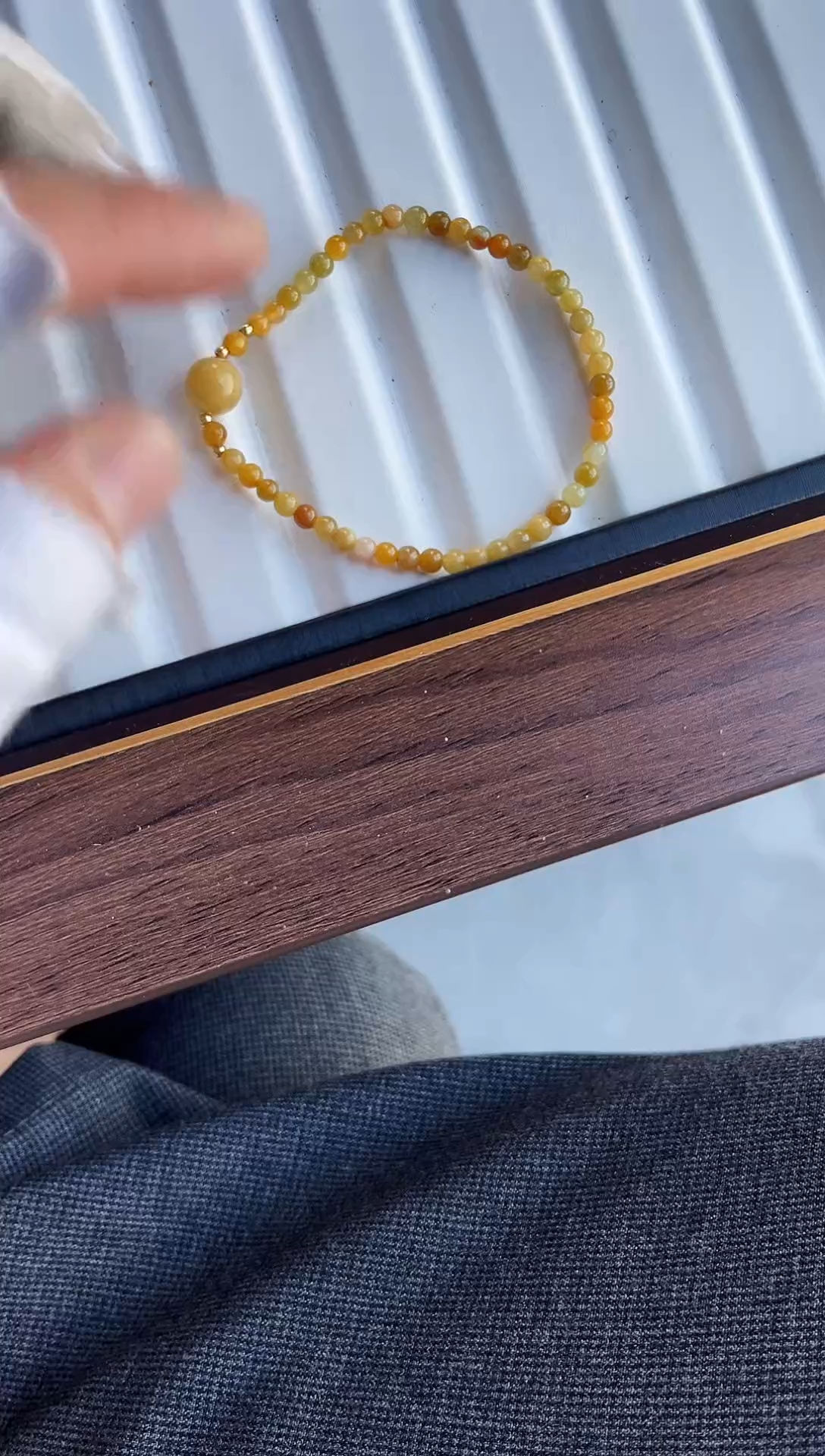 散珠翡翠翡翠手串卡3  有瑕疵