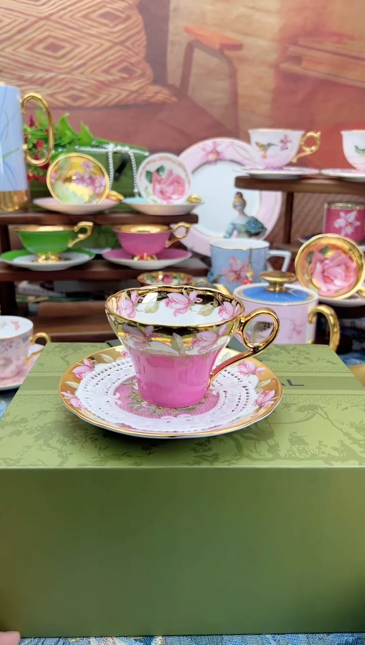 瓷片自然写生20玫瑰玫红色