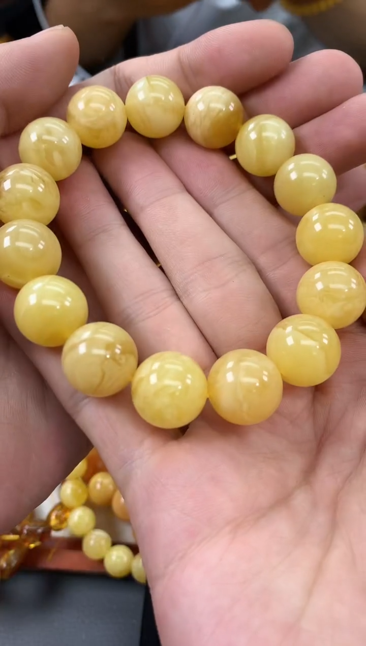 未镶嵌蜜蜡裸石手串