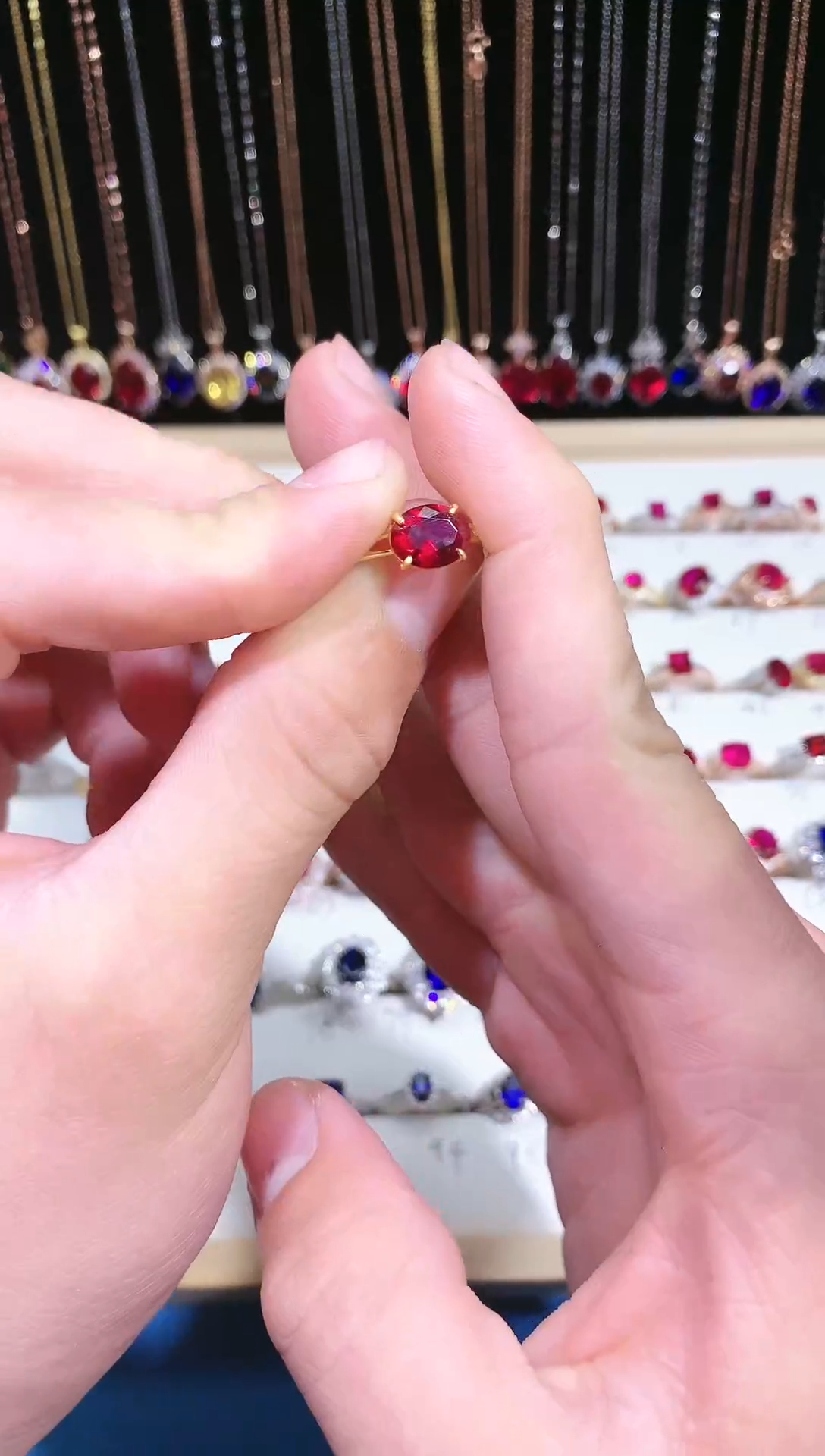【闪购商品】红宝石戒指银S925镶嵌11111