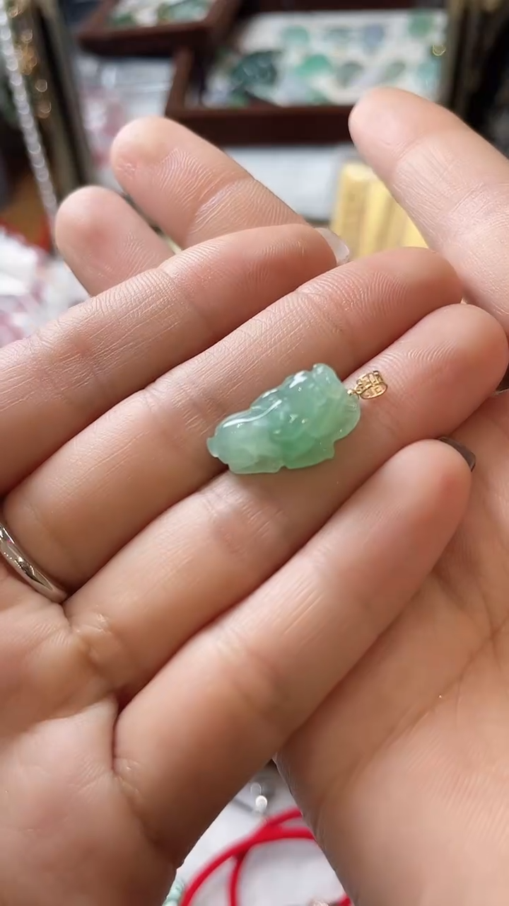 【闪购商品】翡翠吊坠(不含链)18K金镶嵌吊坠