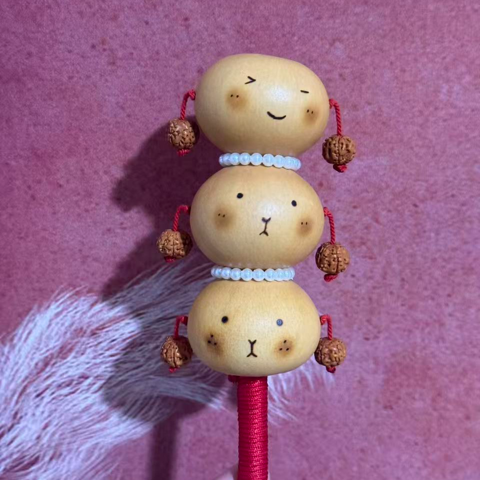 糖葫芦拨浪鼓（三个一串）35元链接小孩哄睡手把件