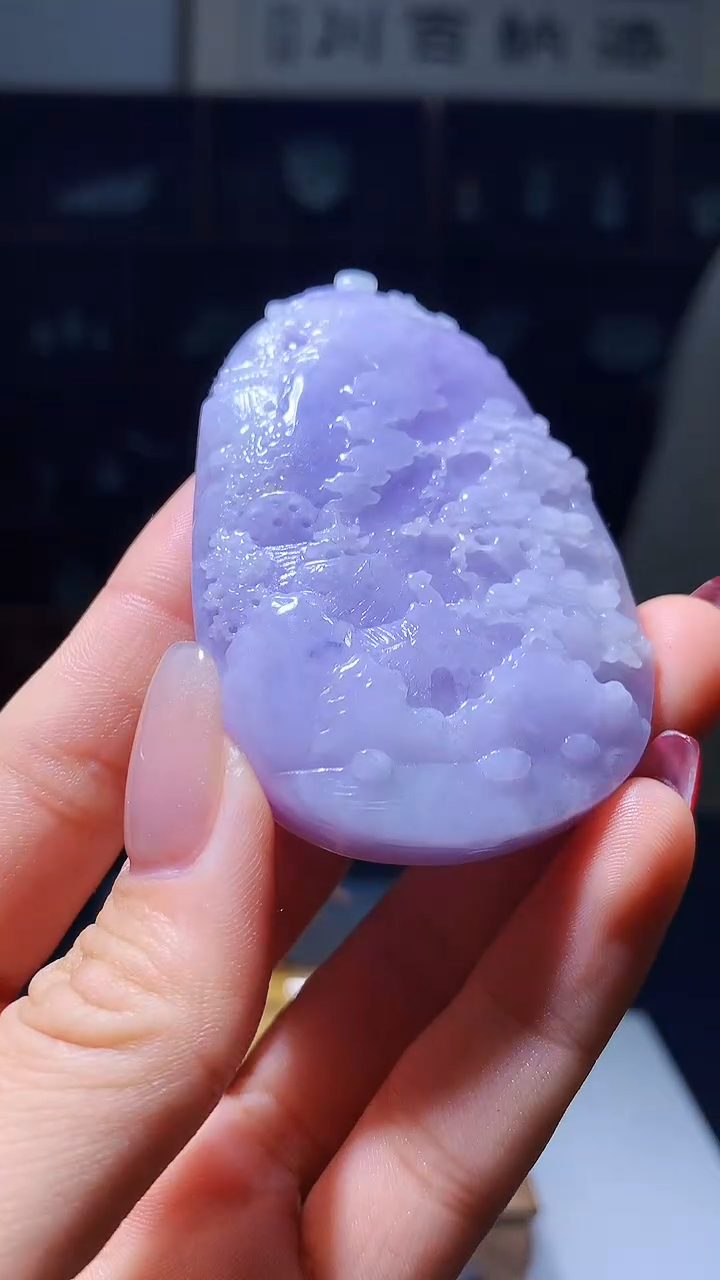 【闪购商品】定制翡翠未镶嵌1080hm-毛货挂件54