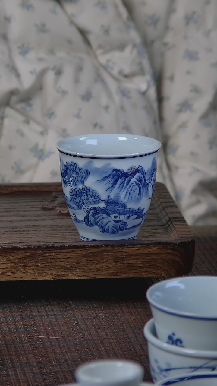 【闪购商品】折葵非器手工手绘山水握手杯