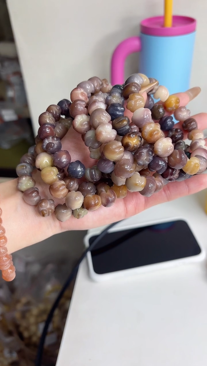 手串菩提根/象牙果沐n26紫美人玉化猫爪11*12mm手串随机