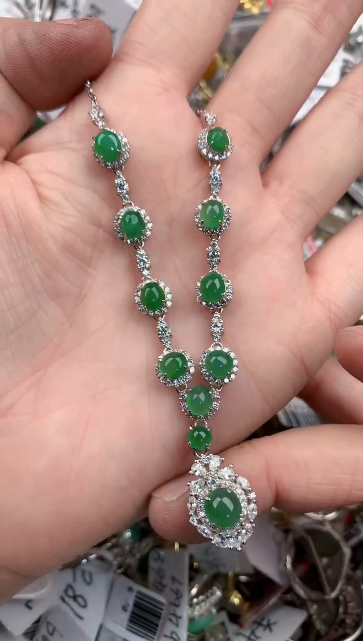 银S925镶嵌戒指翡翠13               5