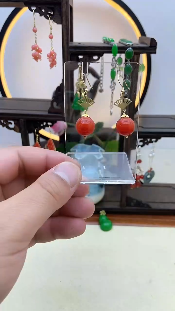 【闪购商品】翡翠耳饰14K金镶嵌111号