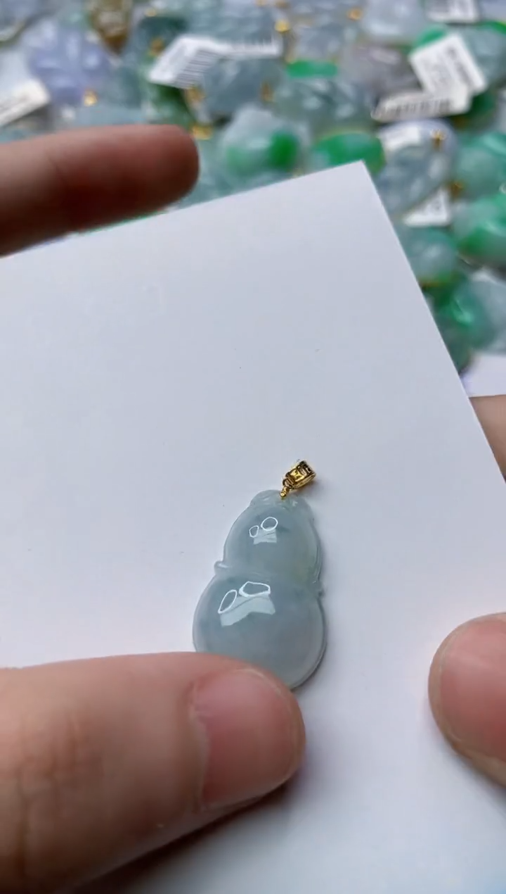 【闪购商品】翡翠颈饰18K金镶嵌20........