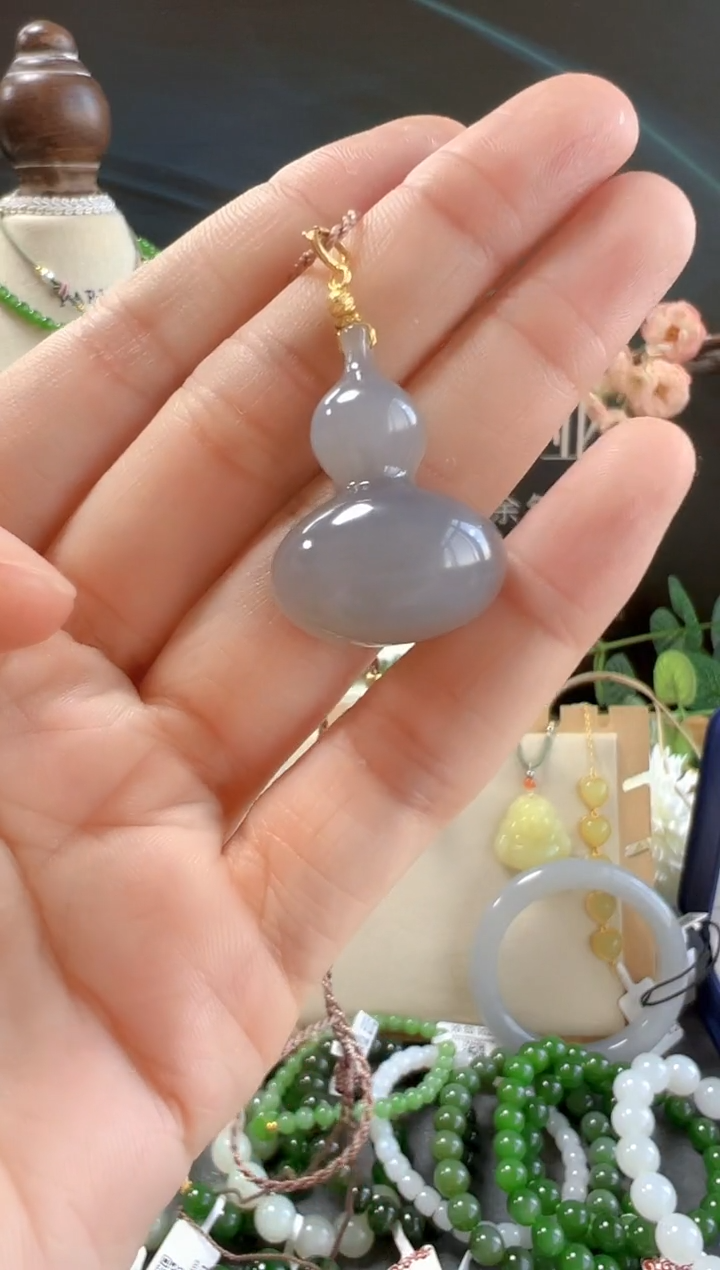 颈饰银S925镶嵌和田玉/支持复检/多样性发一cg