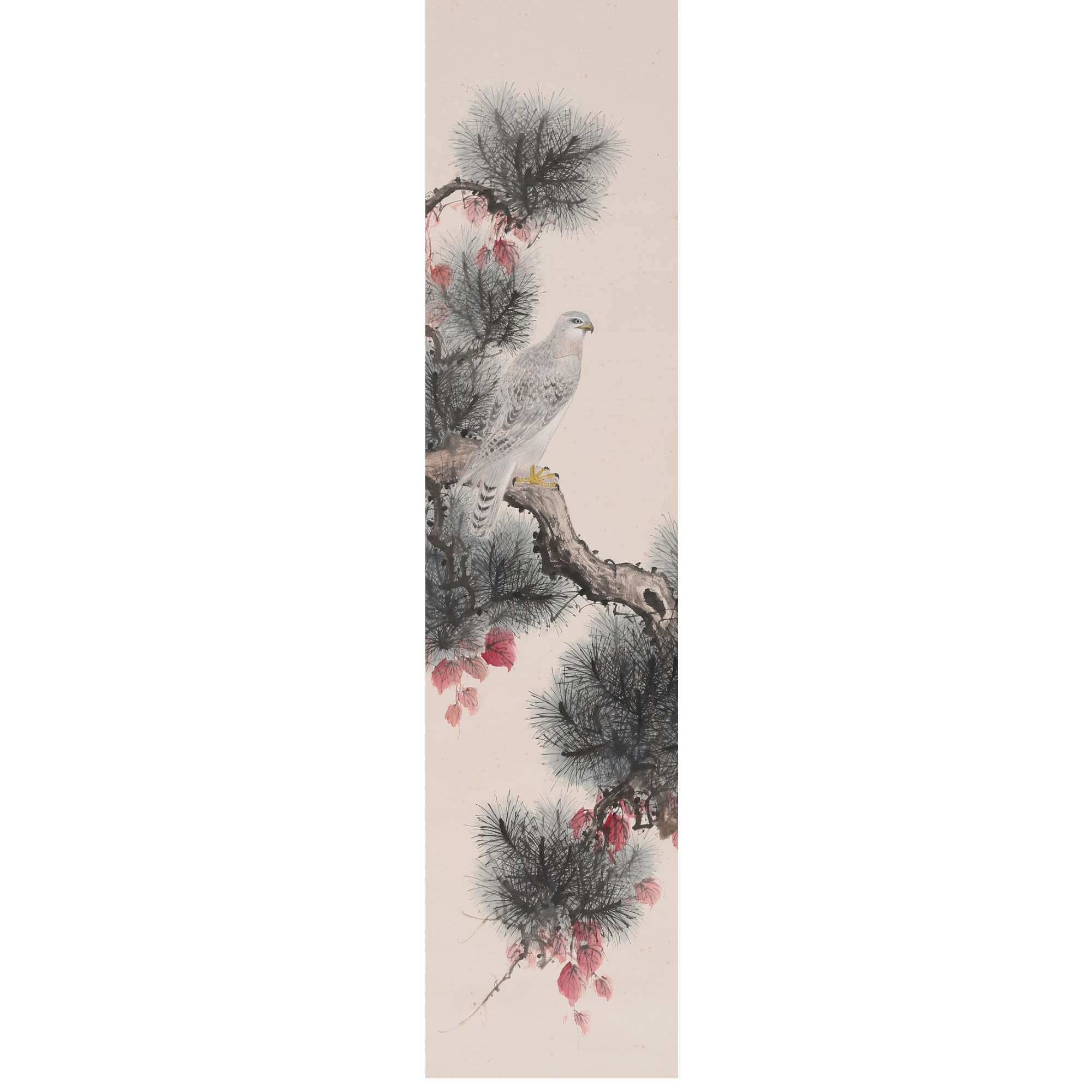 LOT.75 《花鸟》135*35cm 纸本设色立轴