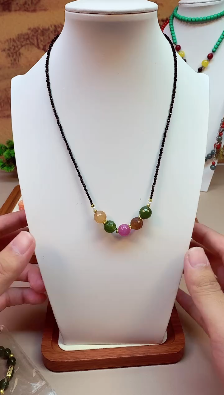 14K金镶嵌颈饰碧玺X298