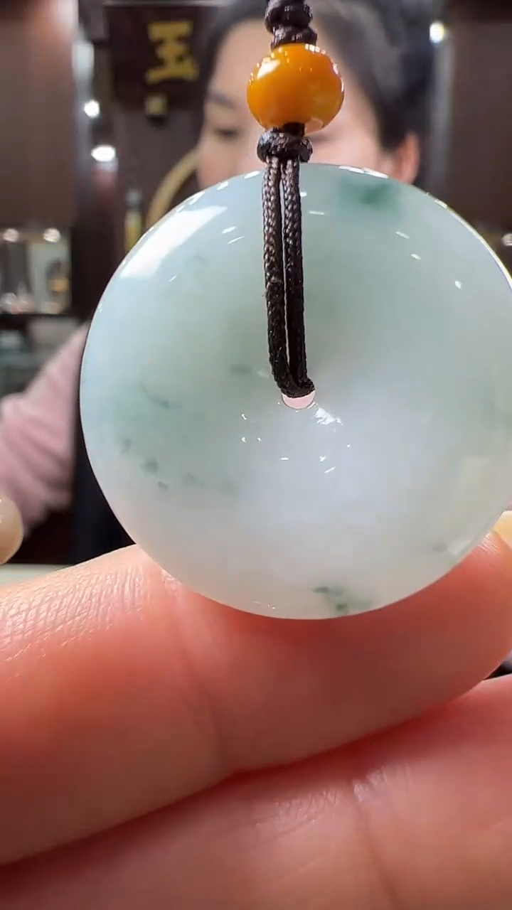 【闪购商品】翡翠挂件未镶嵌平安扣手机挂