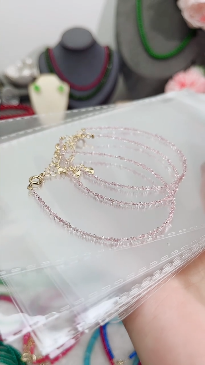 银S925镶嵌手链钻石粉99