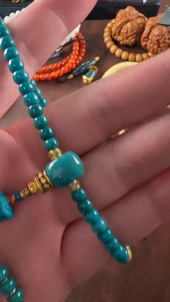 未镶嵌绿松石珠子松石手串