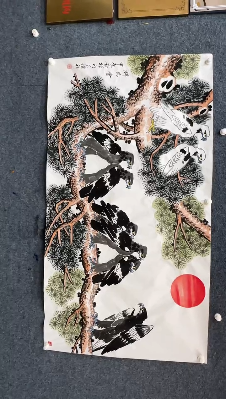 【闪购商品】国画1.17展馆-赵振祥六尺-群英会