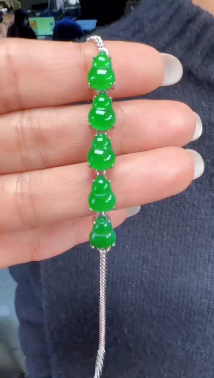 未镶嵌定制翡翠翡翠手链27