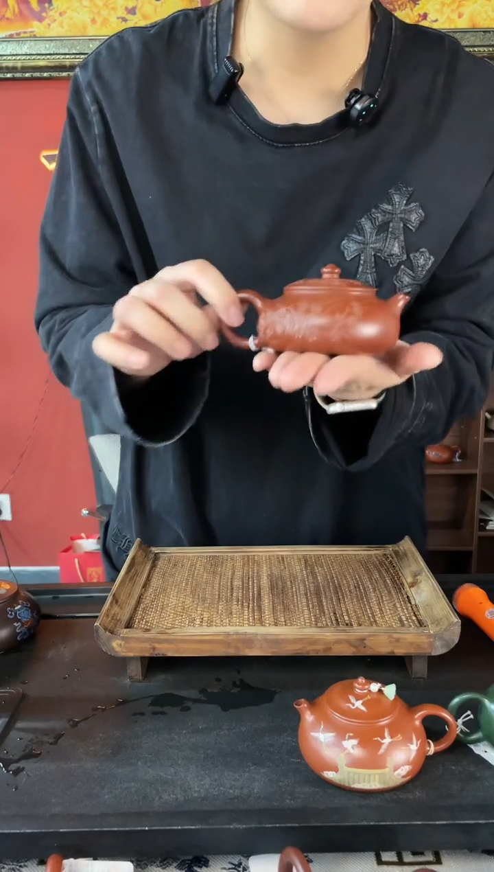 【闪购商品】紫砂茶壶梅花寒江 鸡血大红袍 赵晖