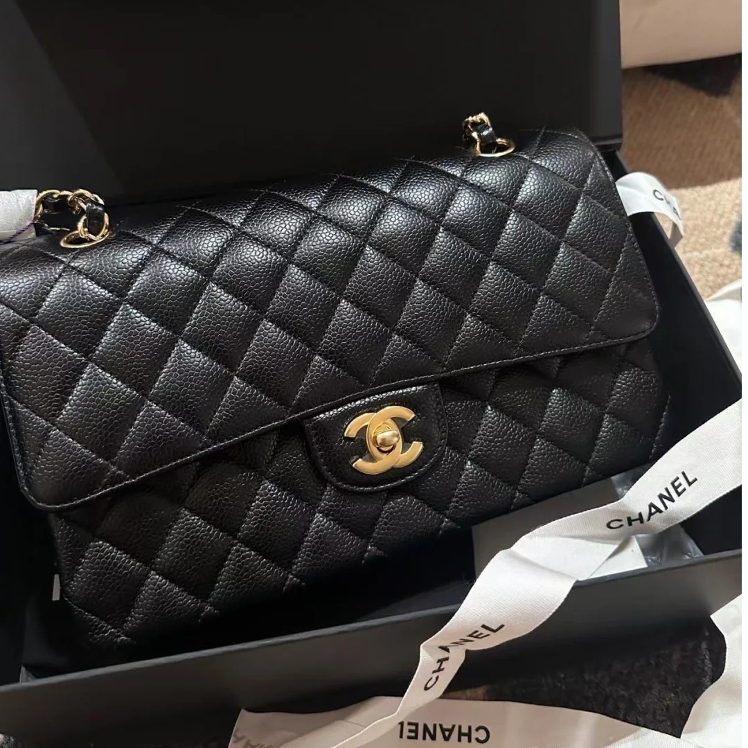 95新 Chanel/香奈儿 小花Jerry活动CF 经典款 口盖包 中号 芯片