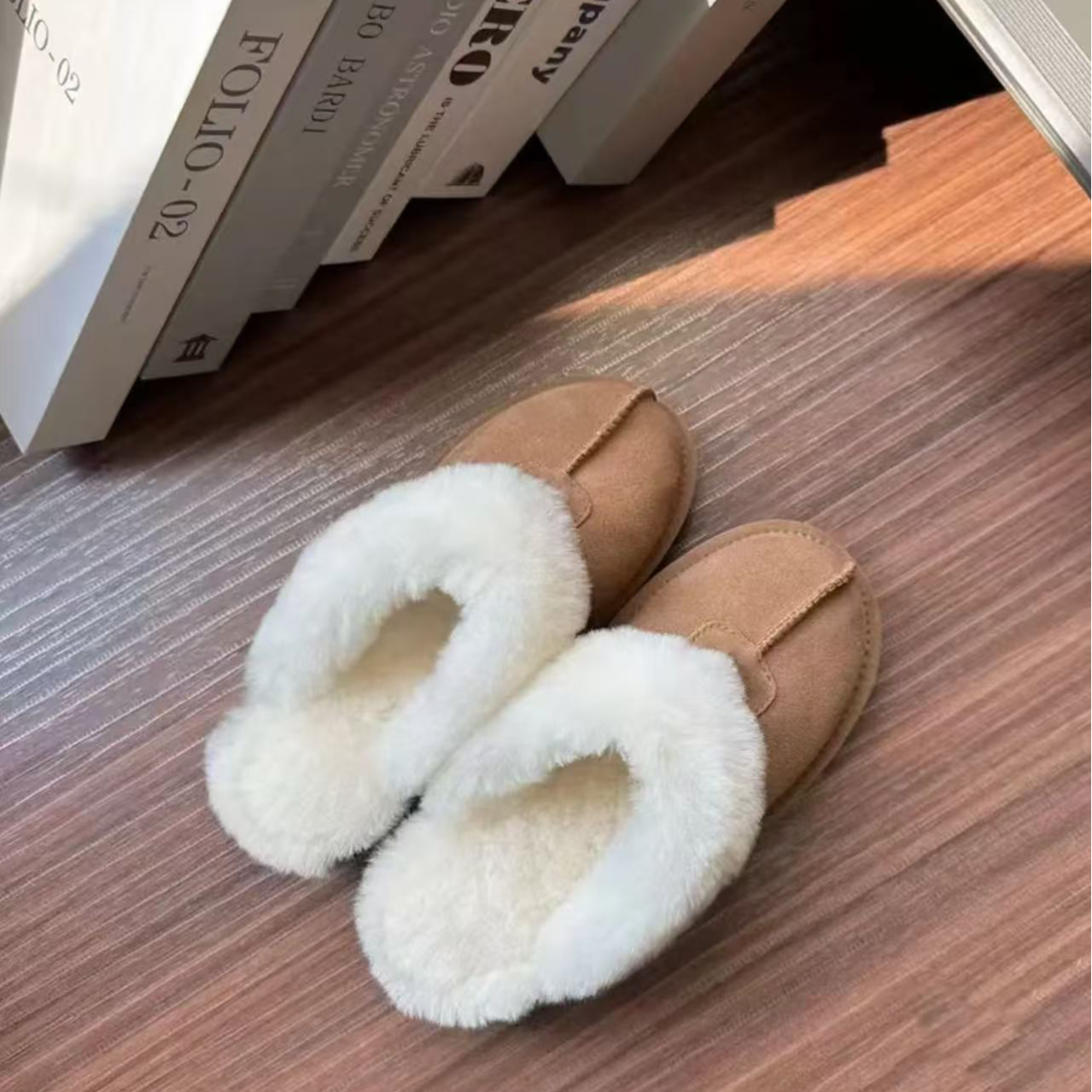 【星拖】2cm底厚爆款羊皮毛一体雪地靴防滑加厚保暖冬季女半托