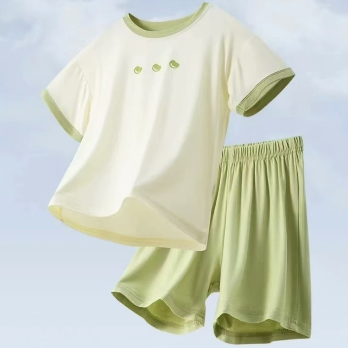 拉拉及旗下品牌夏季新款男女宝冰川棉家居服套装