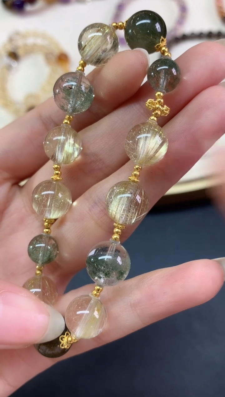 18K金镶嵌手串水晶手串|4500