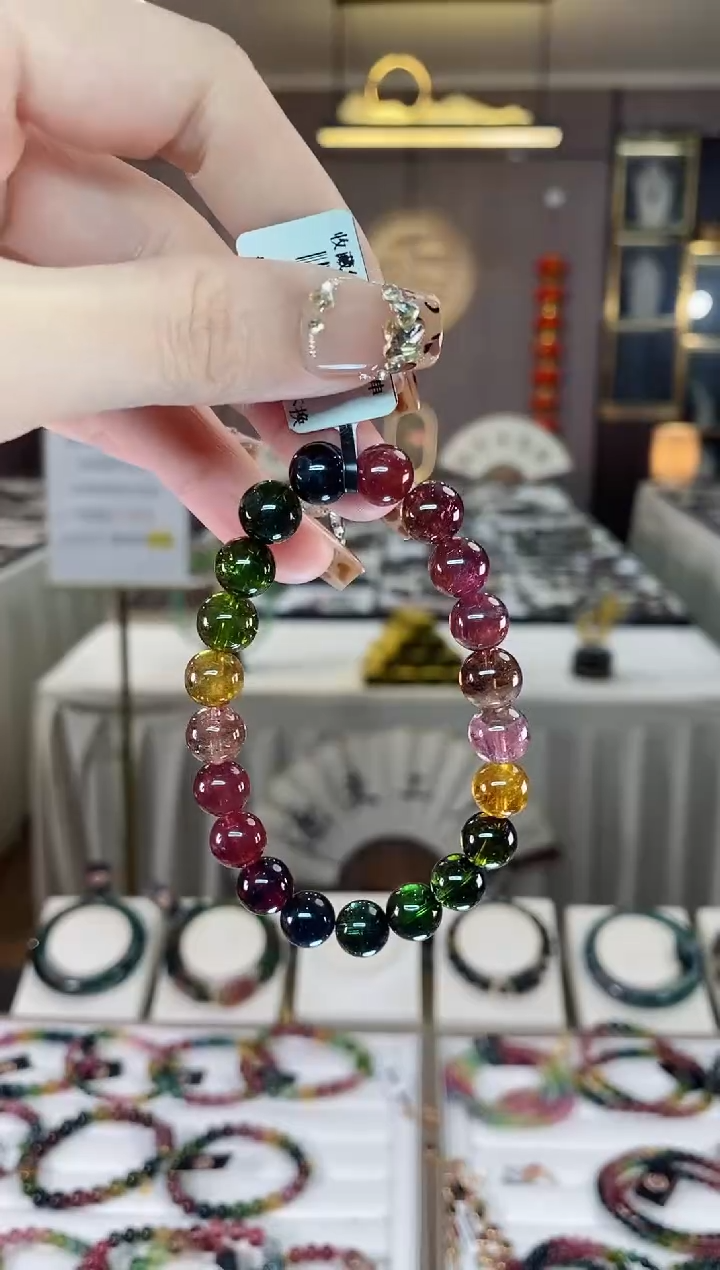 【闪购商品】碧玺单圈手串9mm+未镶嵌一物一证dan