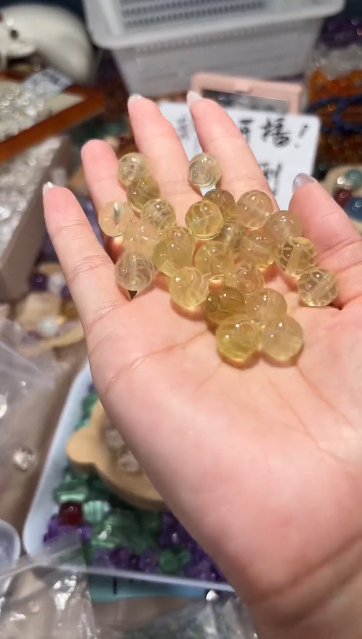 未镶嵌手串水晶J37黄水晶护甲一个卡约11