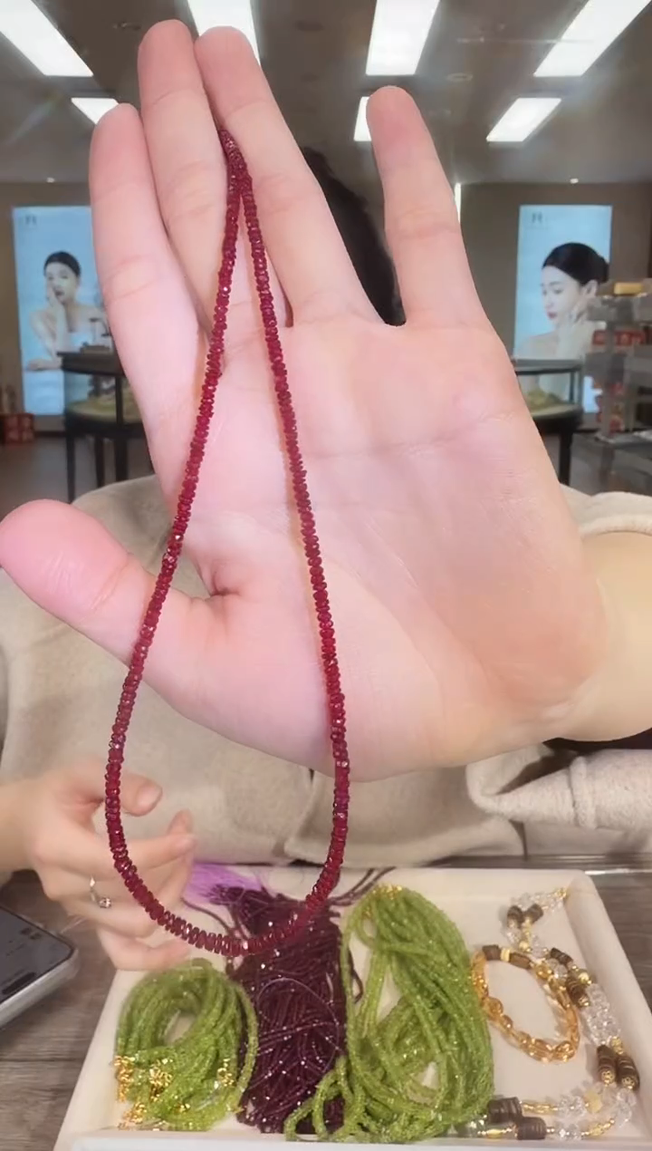 18K金镶嵌项链红宝石03