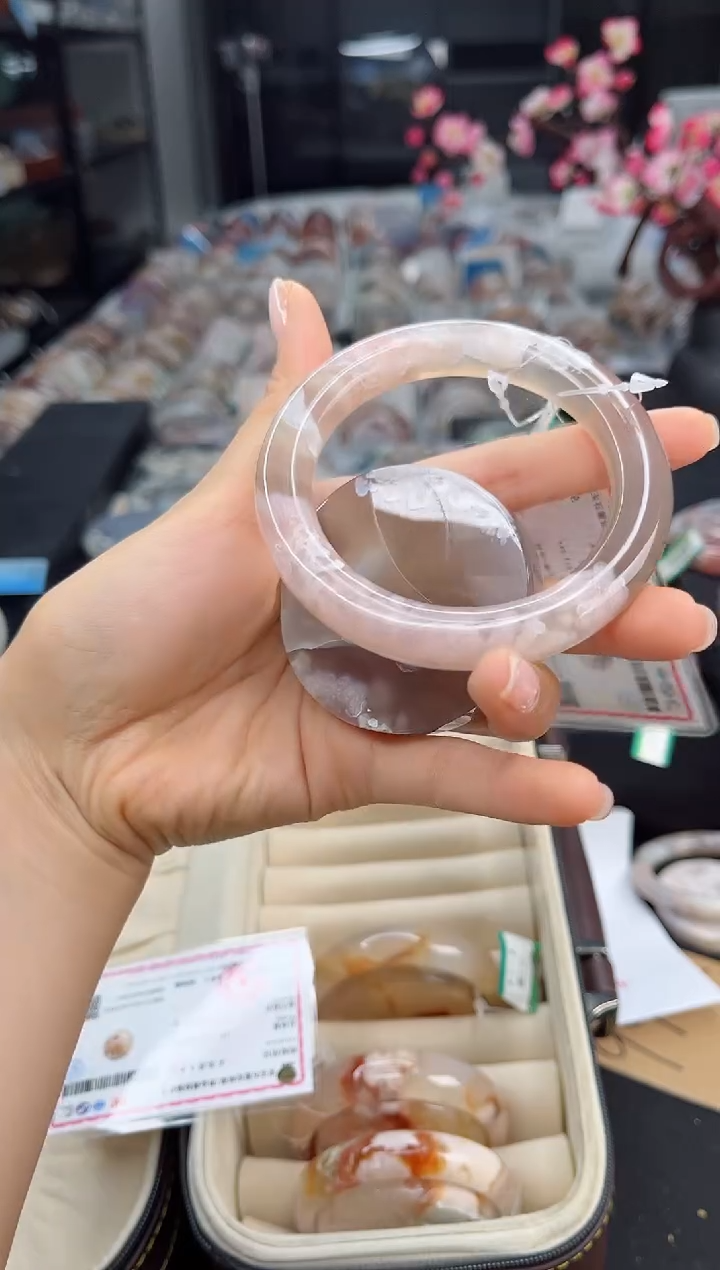 石英质玉手镯未镶嵌60圈口（赠送镯心）3453190