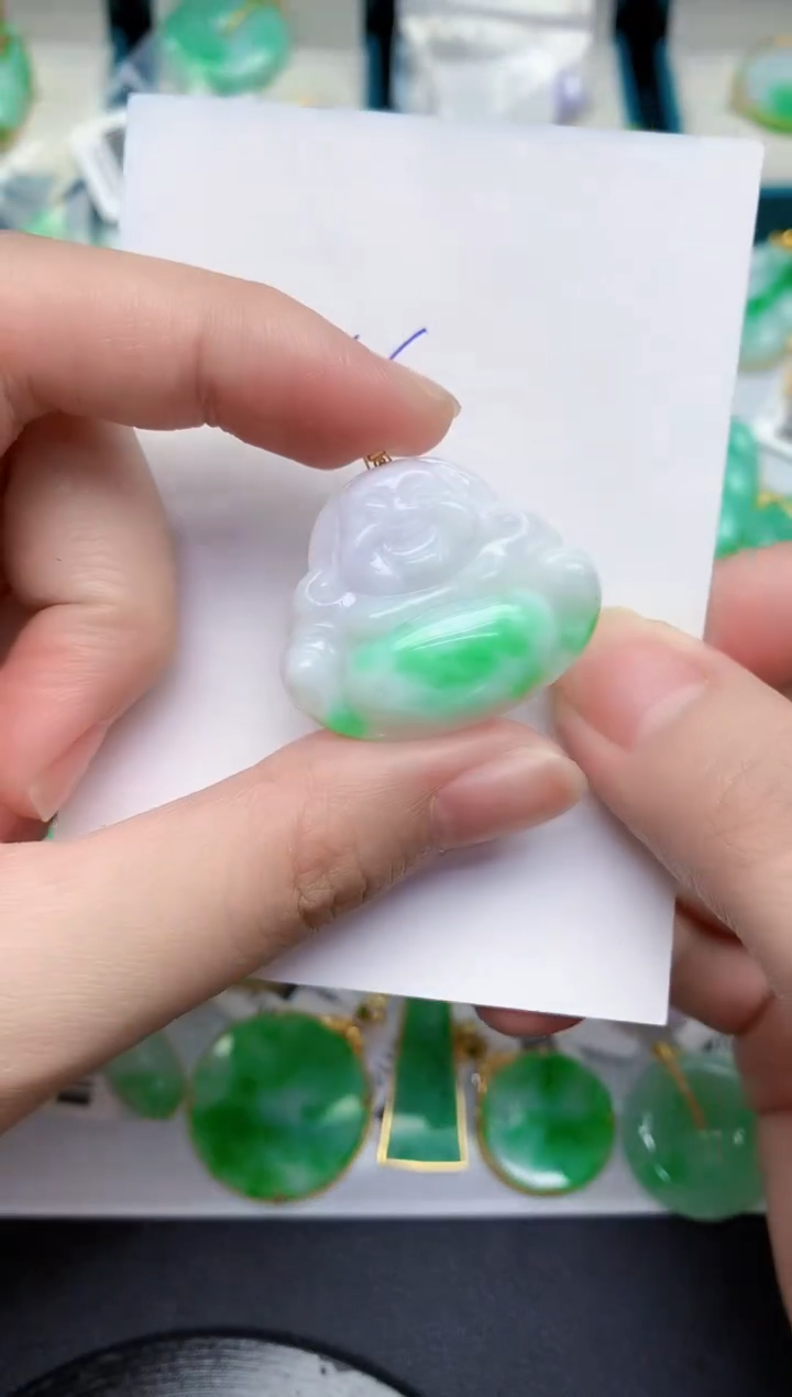 【闪购商品】翡翠颈饰18K金镶嵌000000000