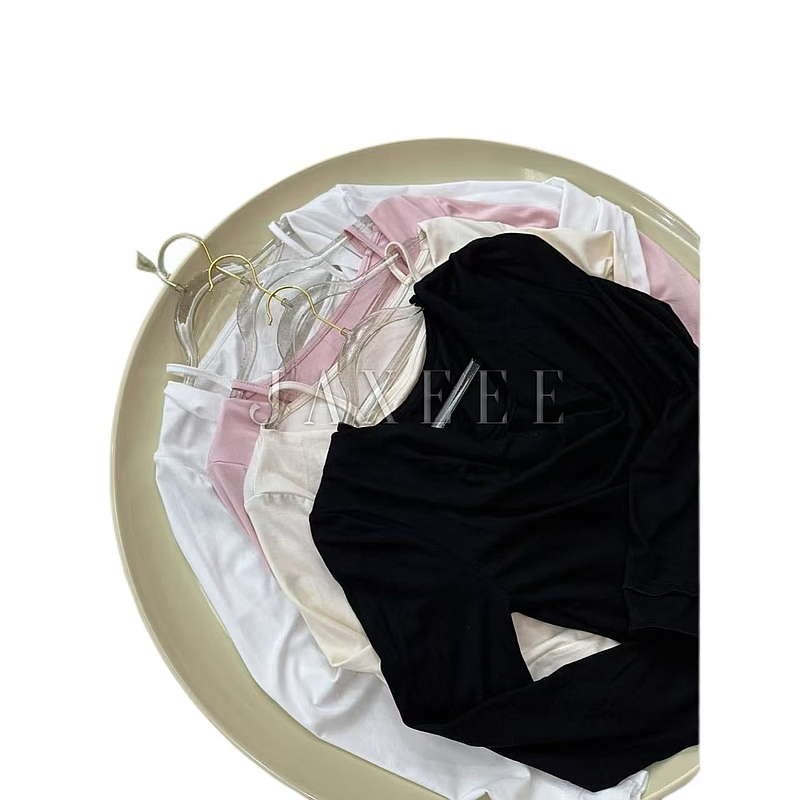 JAXEEE【蝶语双韵】 木耳边休闲舒适假两件套薄款打底 81305