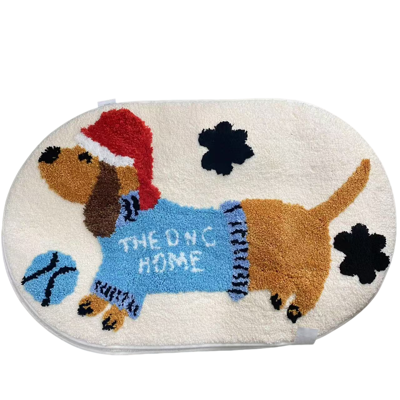 可爱红帽腊肠狗浴室地垫50*80cm