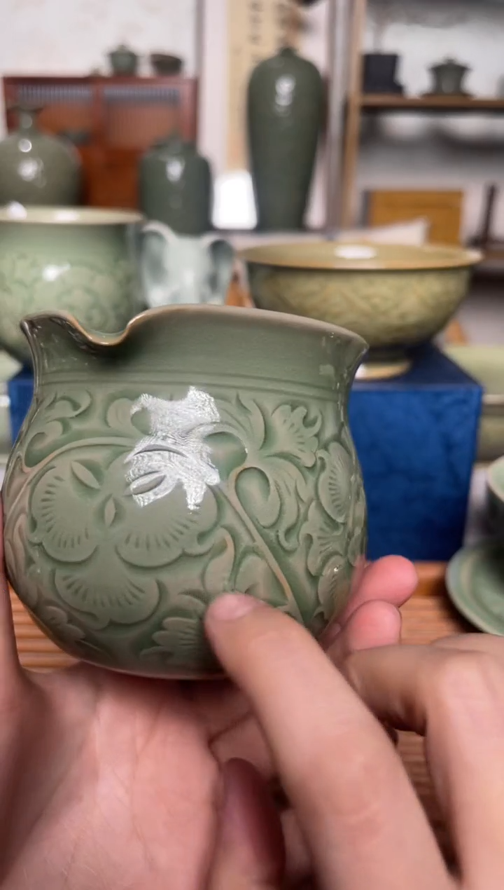 【闪购商品】其他489纯手工牡丹纹公道杯