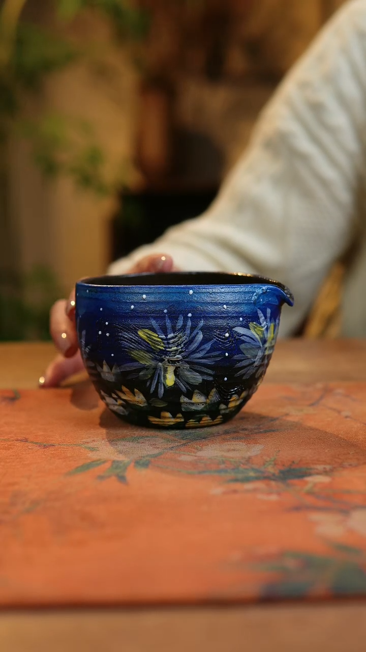 【闪购商品】瓷片1956景德镇手工手绘釉下彩高温瓷