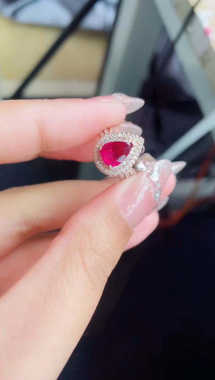 【闪购商品】碧玺戒指银S925镶嵌戒指