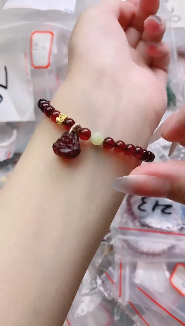 未镶嵌血珀手链多样性发拍一发一