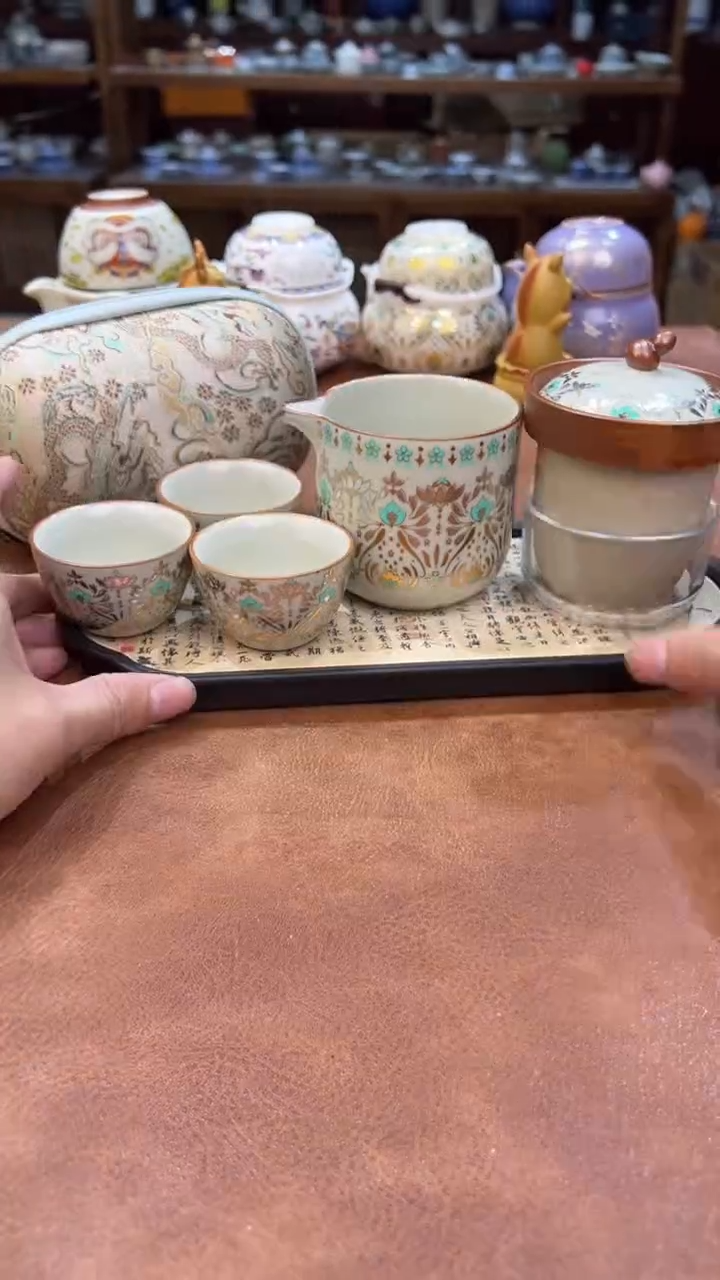 真的很便宜会开片的旅行茶具