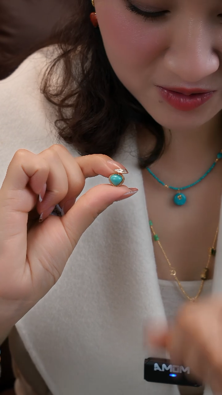 18K金镶嵌绿松石吊坠(不含链)1111