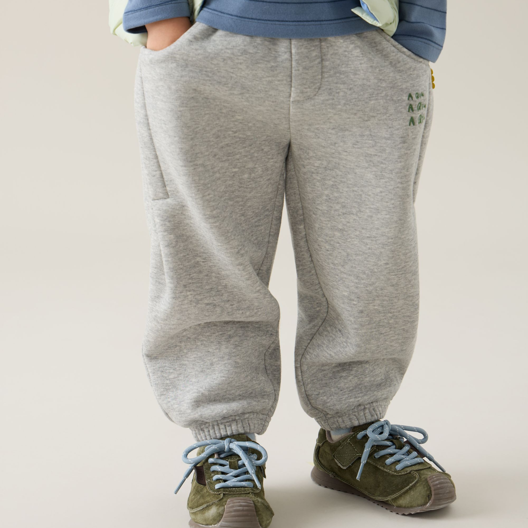 【升级糯米棉】papa爬爬春秋新款儿童裤子男女童长裤束脚运动D