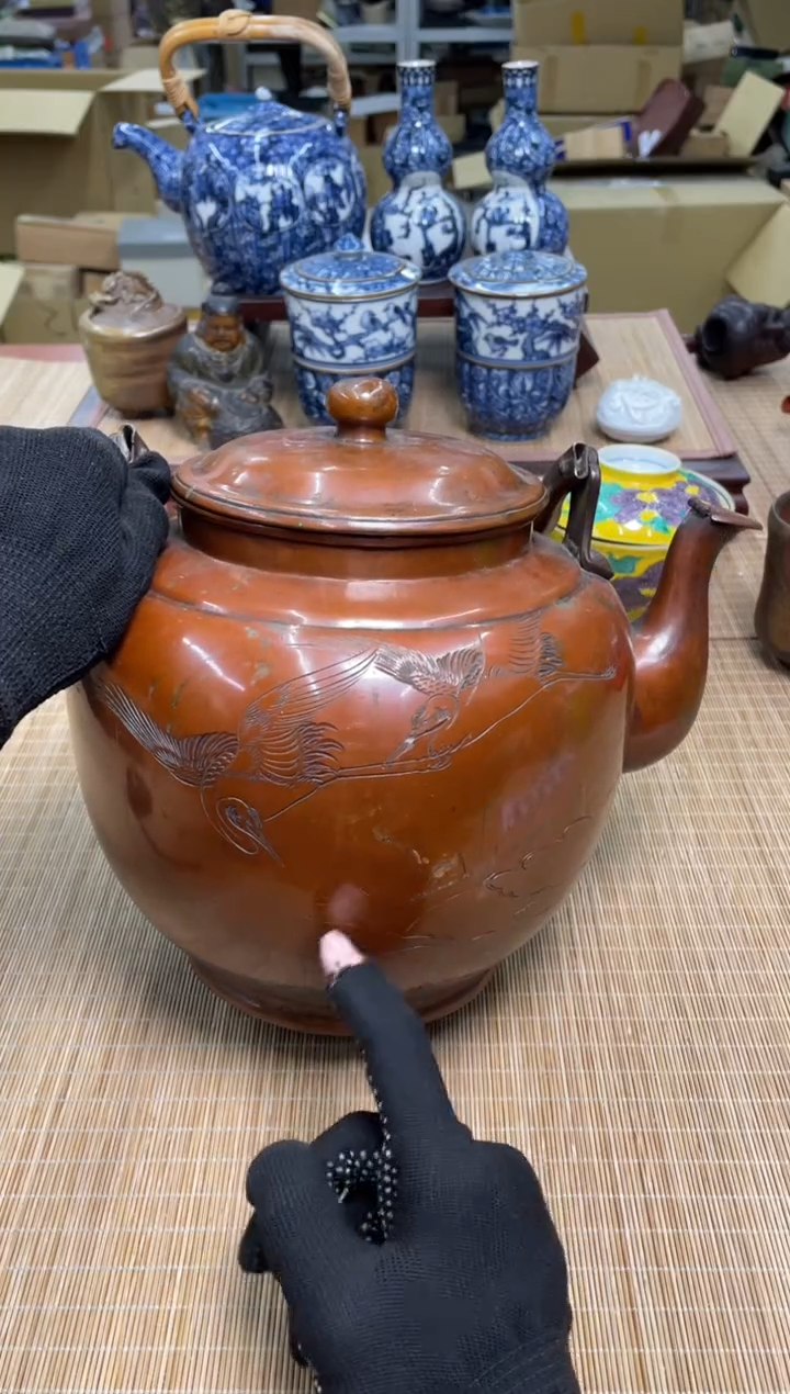 81号大铜壶中古物品谨慎参拍直播链接