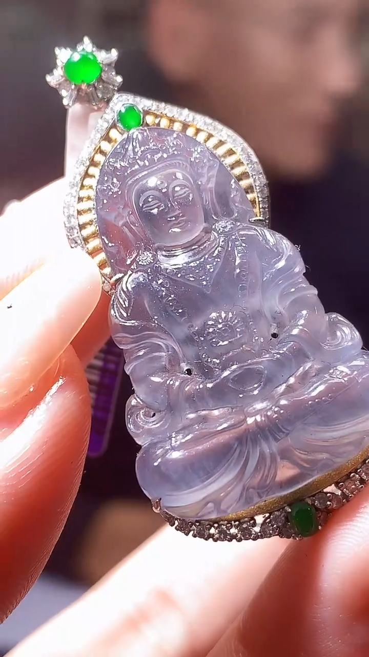 定制翡翠未镶嵌1057xx-毛货挂件2