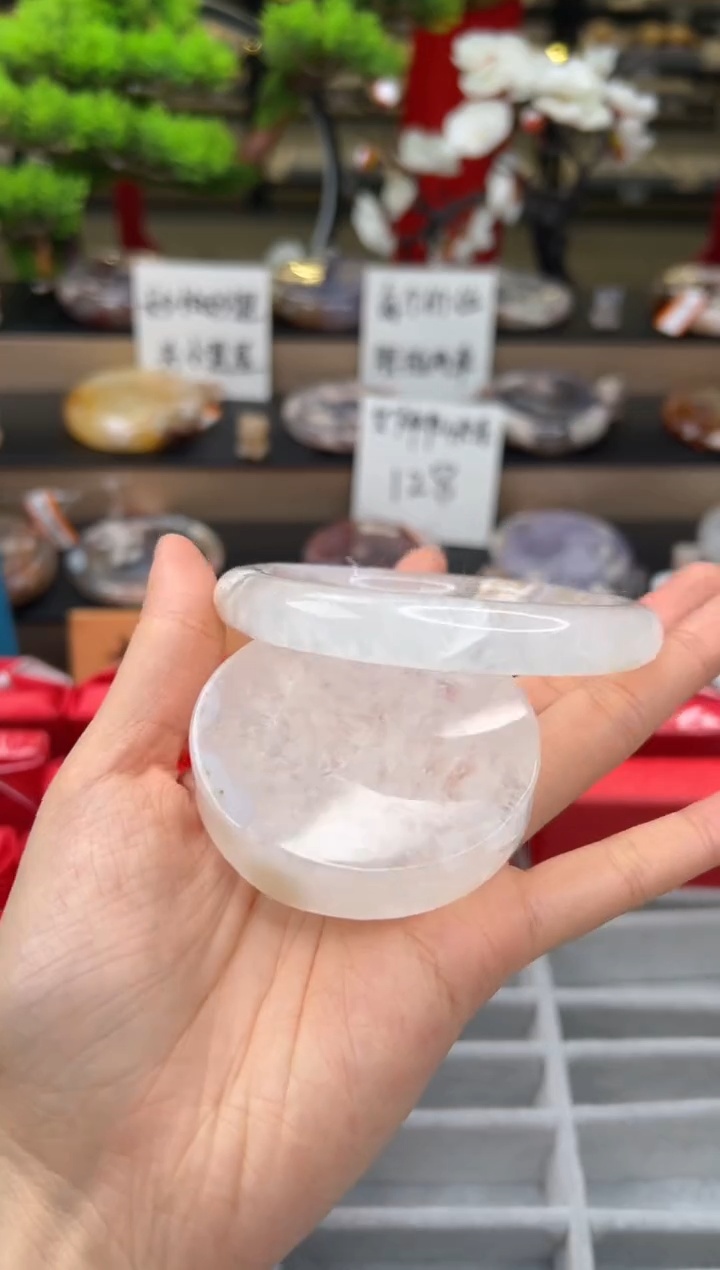 【闪购商品】石英质玉手镯未镶嵌61圈口（赠送镯心）11477