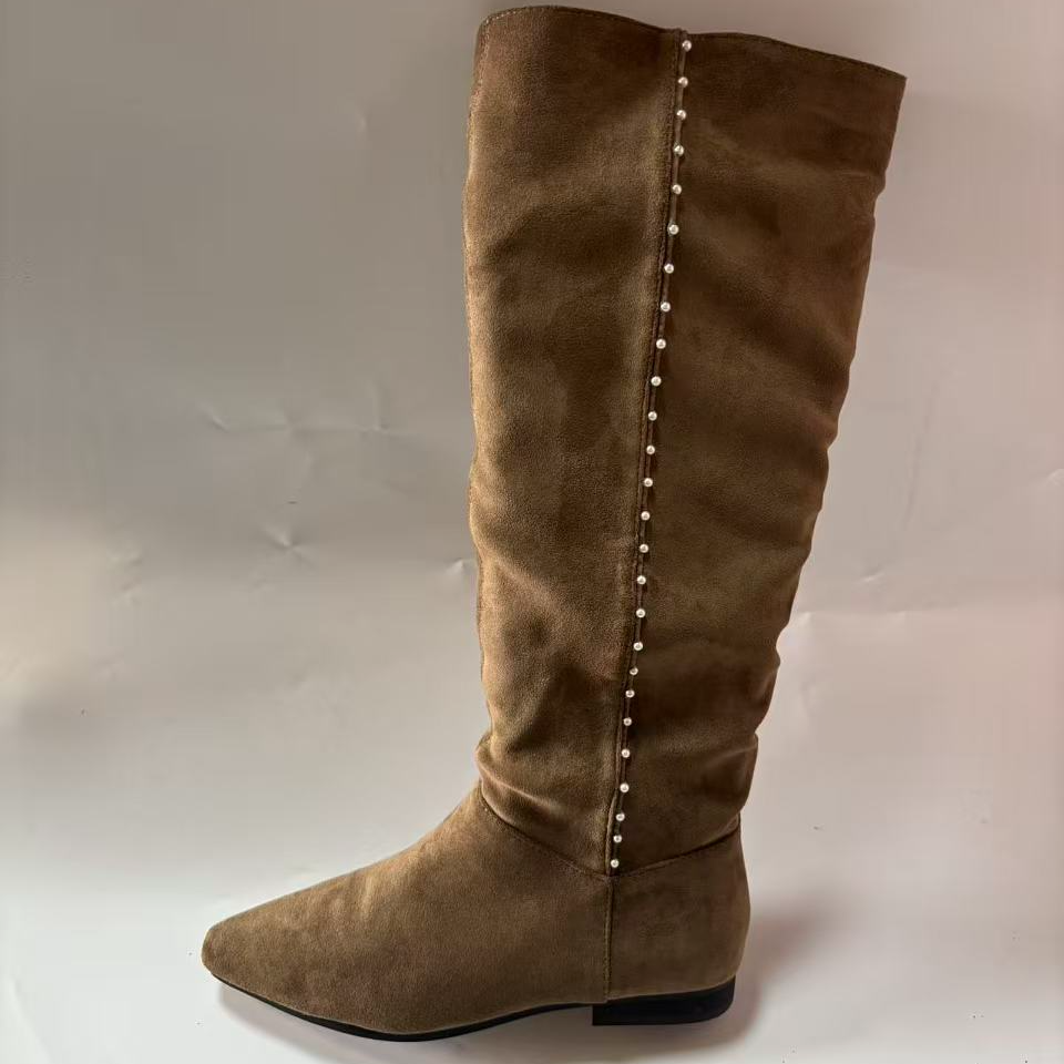 691-1  时装靴长筒高跟骑士女士尖头时尚