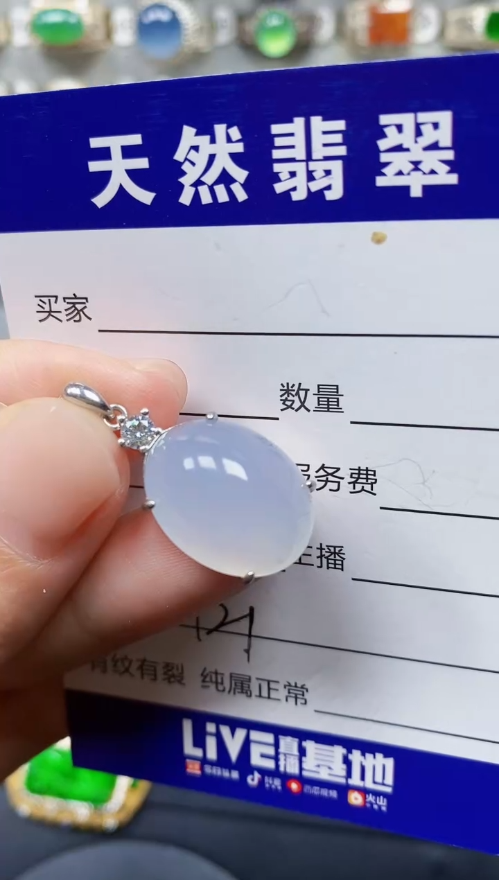 翡翠银S925镶嵌颈饰121