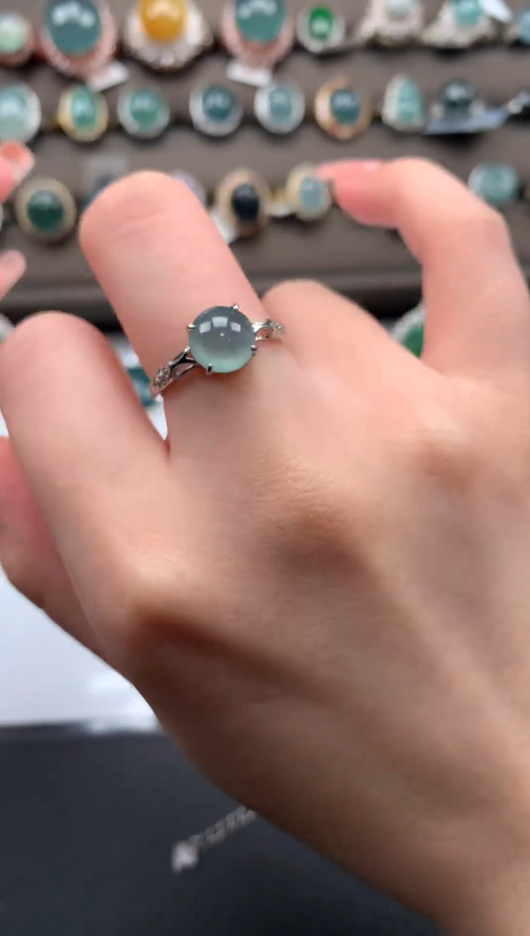 【闪购商品】翡翠戒指银S925镶嵌1451241