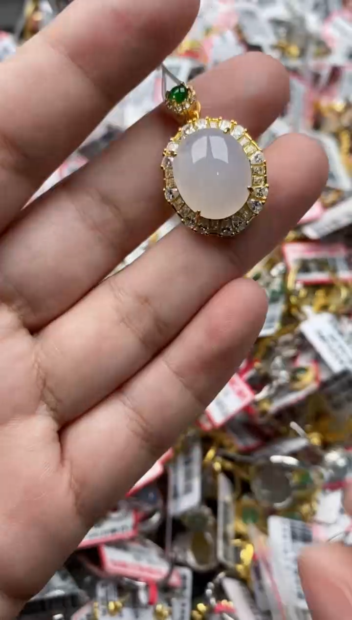 【闪购商品】翡翠戒指银S925镶嵌55555---4