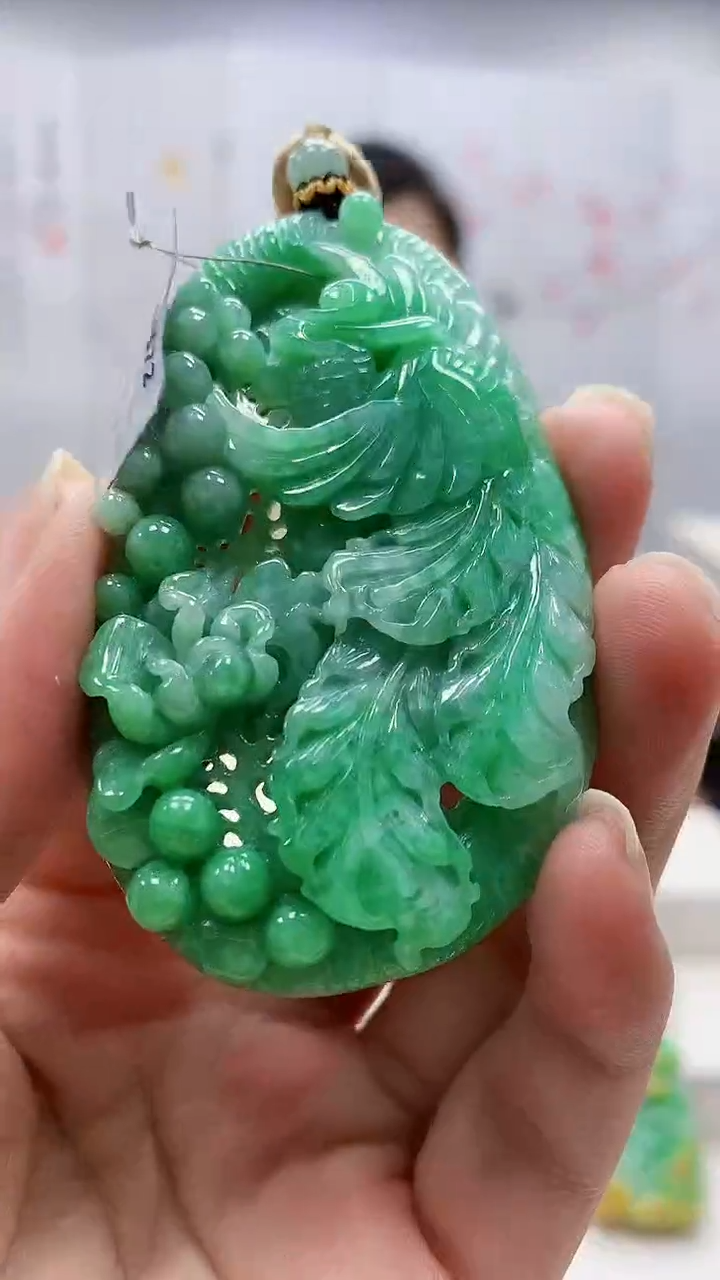 定制翡翠未镶嵌5160ms-毛货挂件84