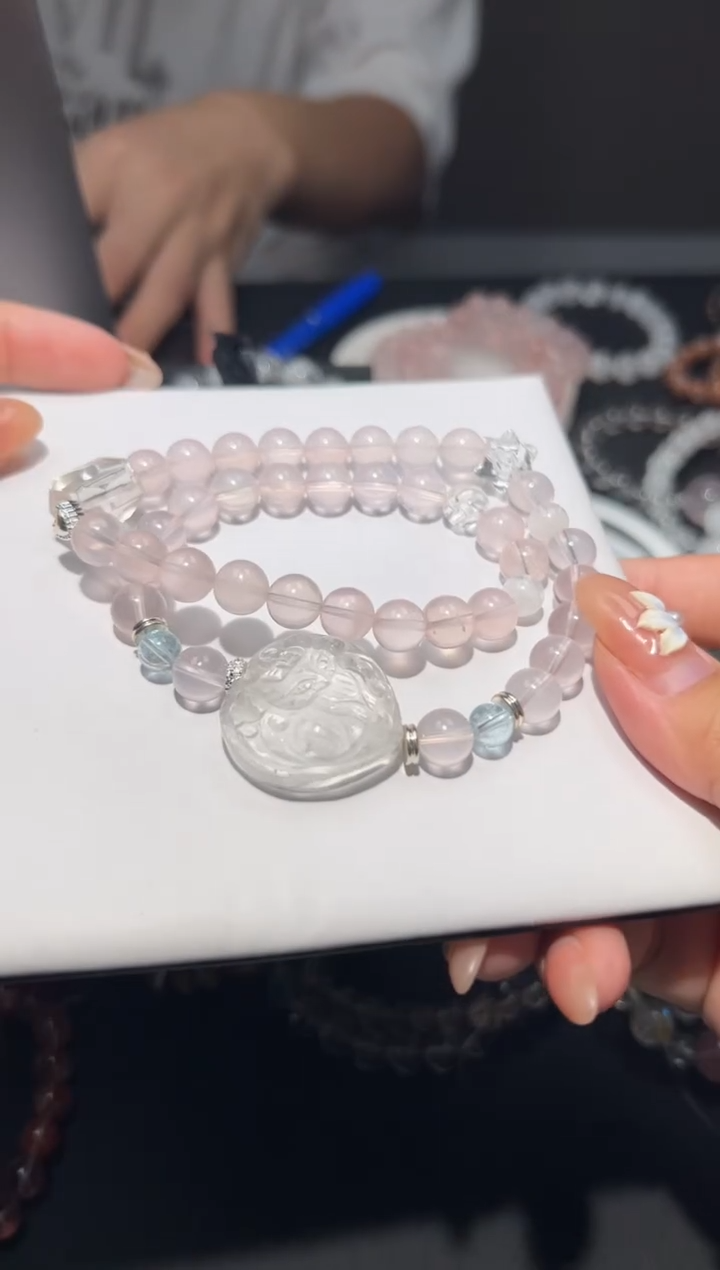 未镶嵌手链水晶雪中飞狐双圈